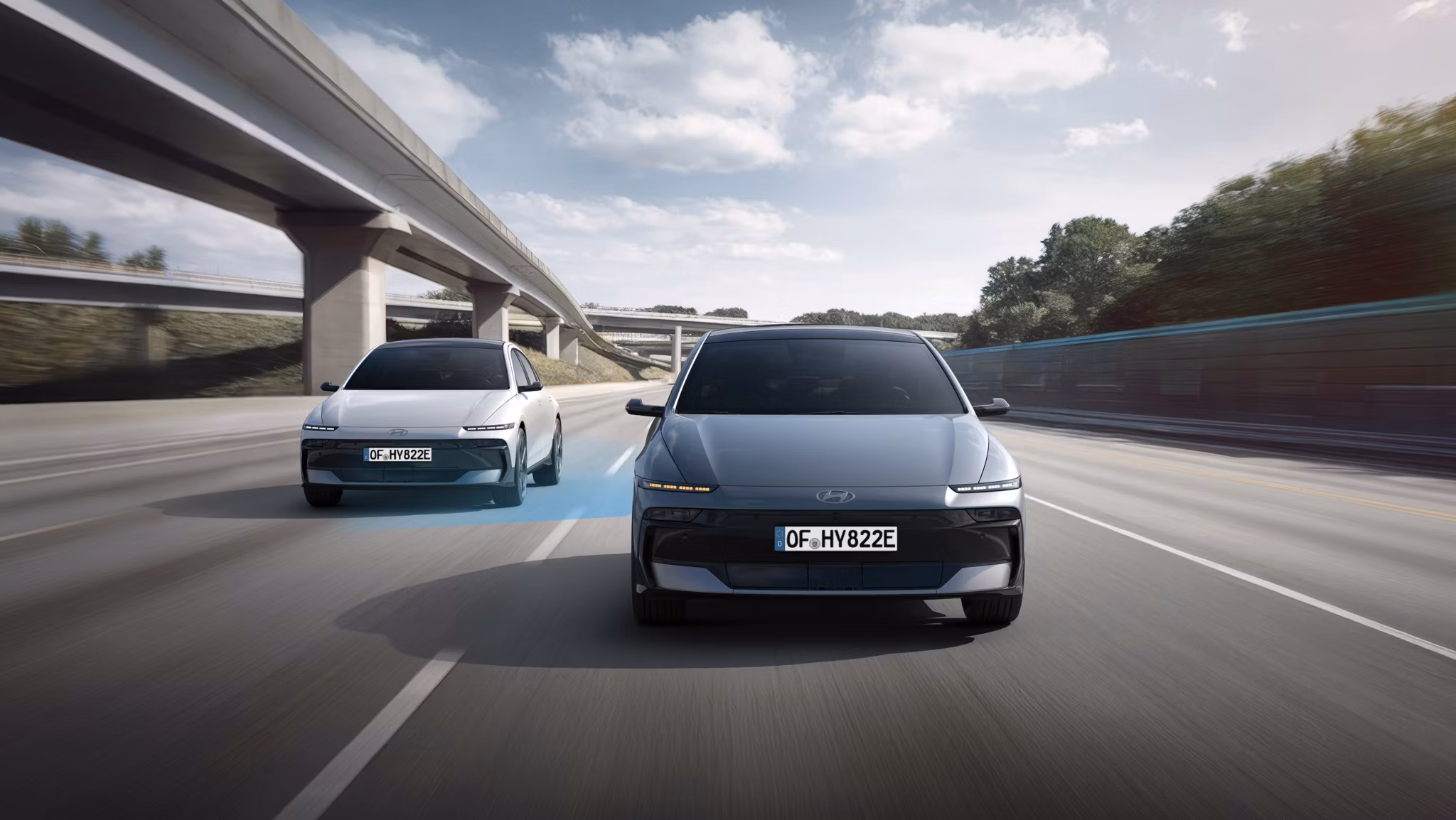 Prikaz senzora sustava Highway Driving Assist 2 u modelu IONIQ 6.